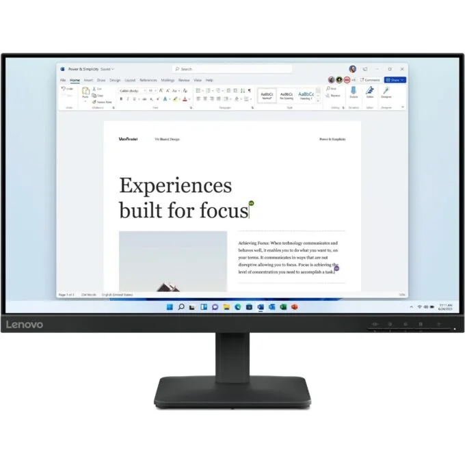 Lenovo L24-4e 23.8" IPS FHD 100Hz Office Monitor — image 1