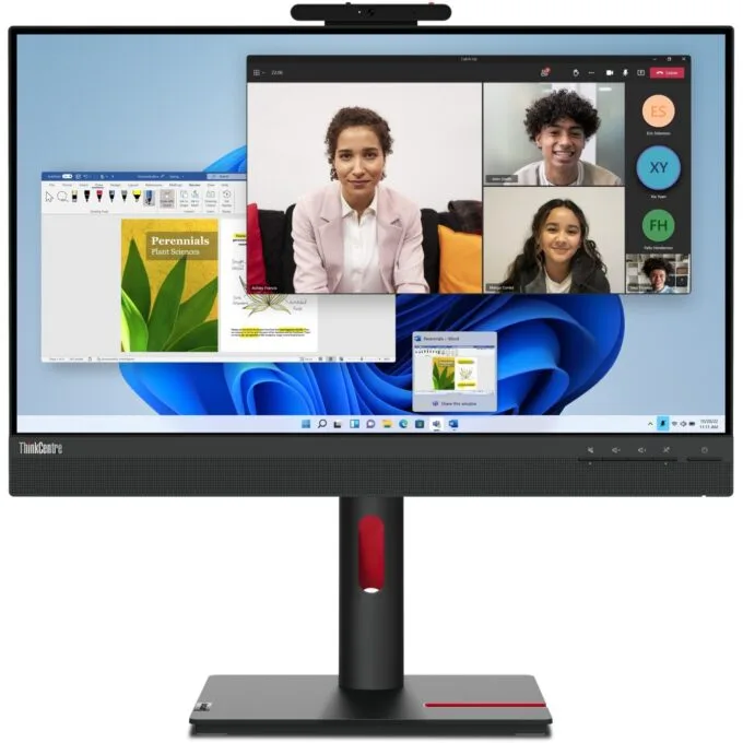 Lenovo ThinkCentre Tiny-in-One 24 Gen 5 IPS Touch FHD 60Hz Monitor - Black — image 1