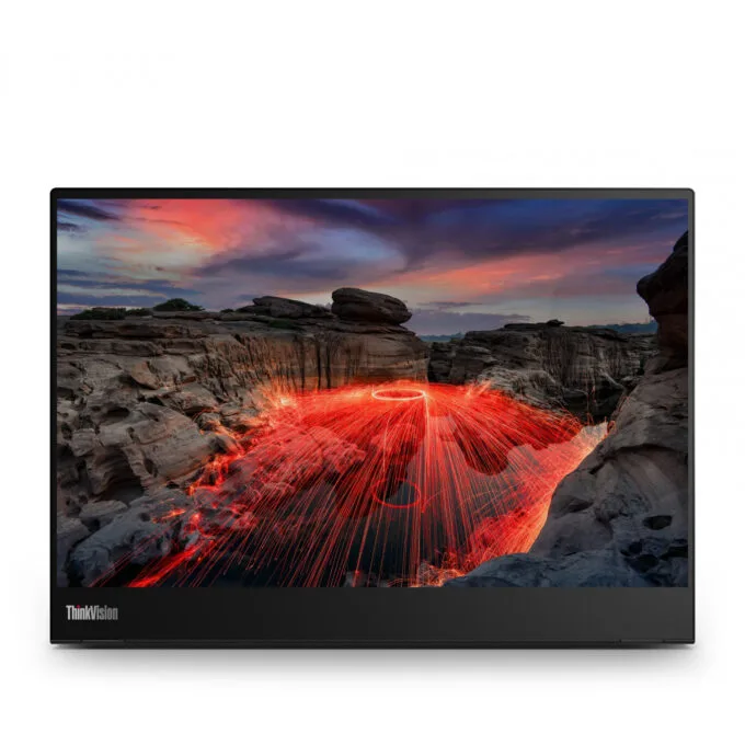 Lenovo ThinkVision M14t Gen 2 - 14" 2.2K (2240x1400) IPS Multi-Touch Portable Monitor - Raven Black, 65W PD, 60Hz — image 1