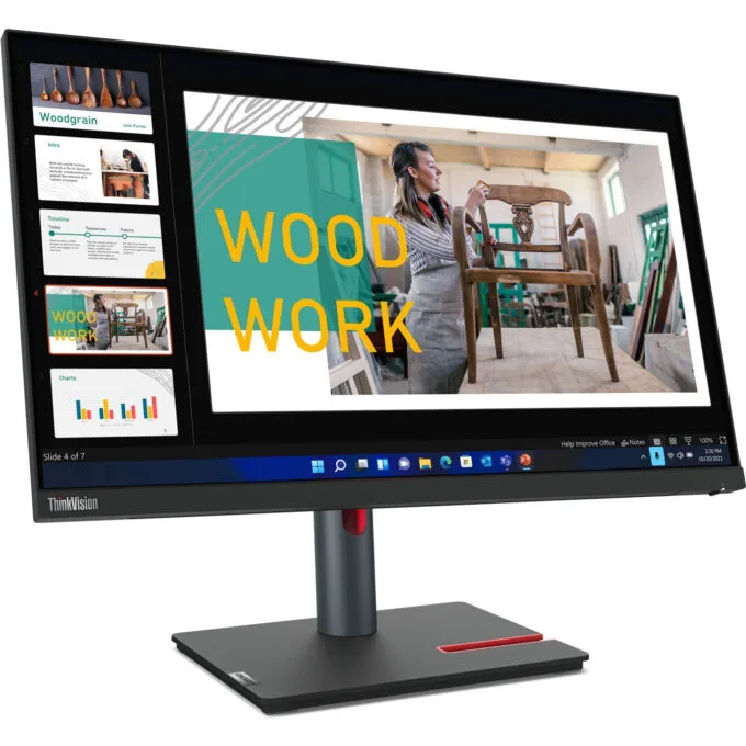 Lenovo ThinkVision P24q-30 - 23.8" QHD IPS HDR10 60Hz 4ms HDMI 2.0 DP1.4 4xUSB-A VESA — image 11