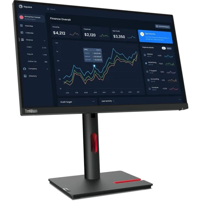 Lenovo ThinkVision T22i-30 21.5" FHD IPS 60Hz 4ms Pivot HDMI/DP/VGA/USB Black — image 6