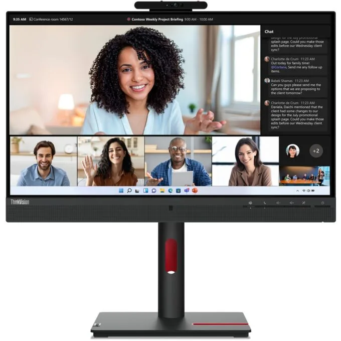 Lenovo ThinkVision T24mv-30 23.8" IPS FHD 75Hz 4ms Webcam Monitor - 63D7UAT3UK — image 2
