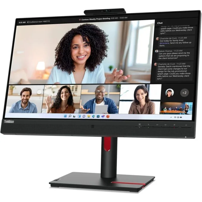 Lenovo ThinkVision T24mv-30 23.8" IPS FHD 75Hz 4ms Webcam Monitor - 63D7UAT3UK — image 12