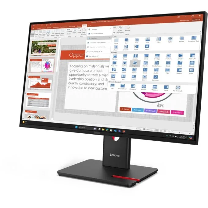 LENOVO ThinkVision T27-40 27" IPS FHD 120Hz 4ms HDMI/DP/VGA/USB — image 2