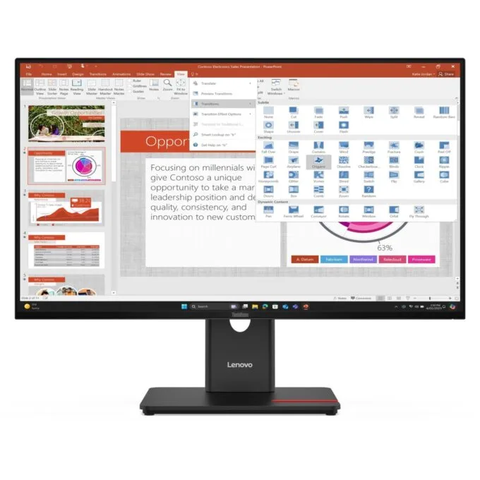 LENOVO ThinkVision T27-40 27" IPS FHD 120Hz 4ms HDMI/DP/VGA/USB — image 1