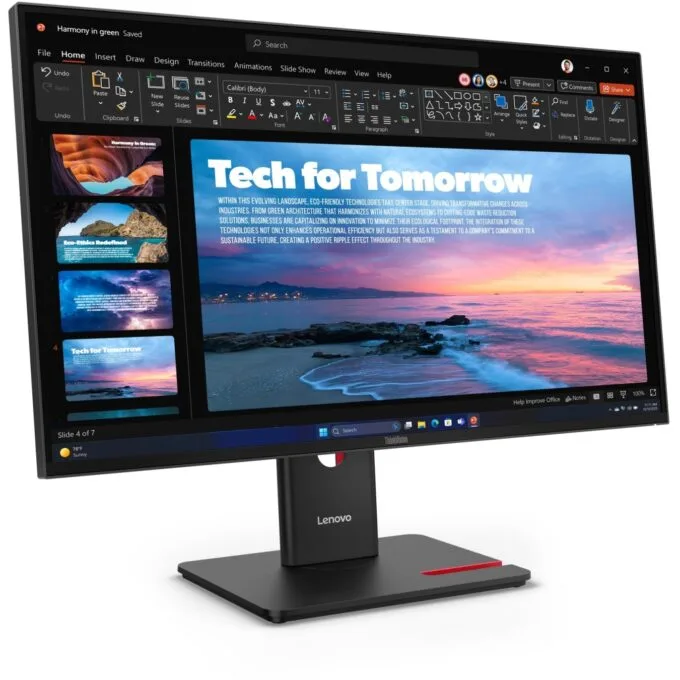 Lenovo ThinkVision T27QD-40 27-inch QHD IPS Monitor - USB-C 100W - 120Hz — image 4