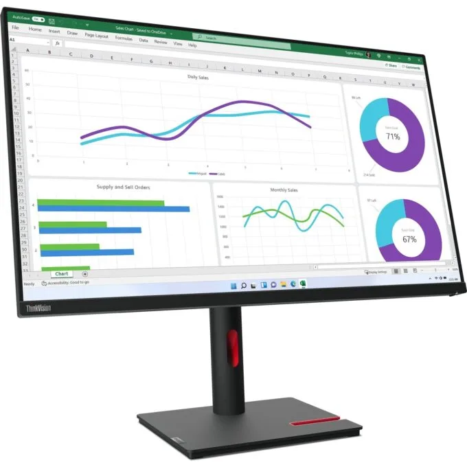 Lenovo ThinkVision T32h-30 31.5" QHD IPS Monitor USB-C DP HDMI — image 6