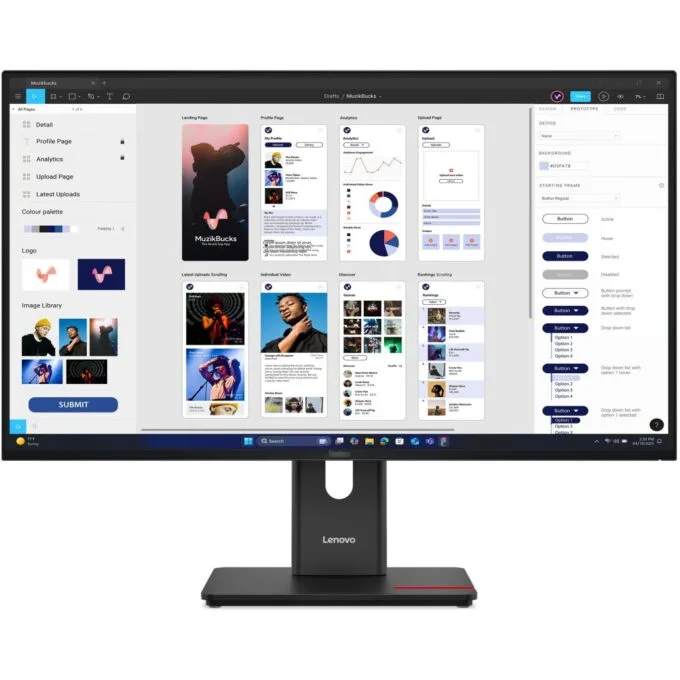 Lenovo ThinkVision - T32UD-40 - 31.5 inch UHD HDMI DP USB-C DOC — image 1