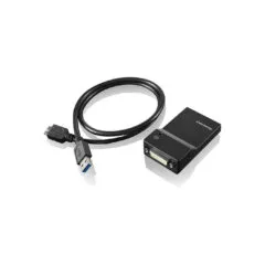 Lenovo USB 3.0 to DVI VGA Monitor Adapter - Adapter - Digital Daten. Digital Display Video 0.7 m - Schwarz