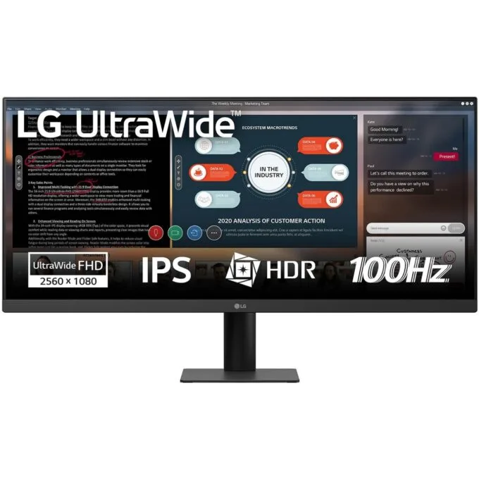 LG 29U511A-B 29" WFHD IPS Ultrawide Monitor 100Hz HDR10 - 2560x1080 — image 1