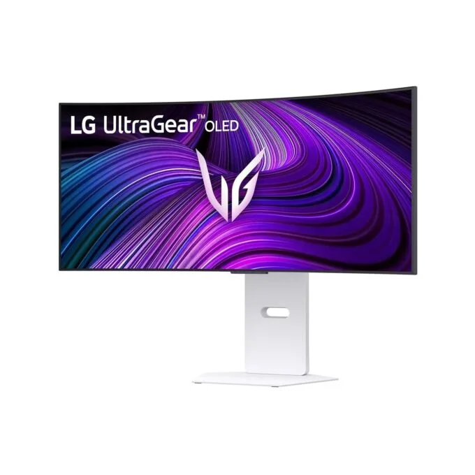 LG Monitor - 34GX90SA-W - White, 34-inch curved gaming monitor — image 2