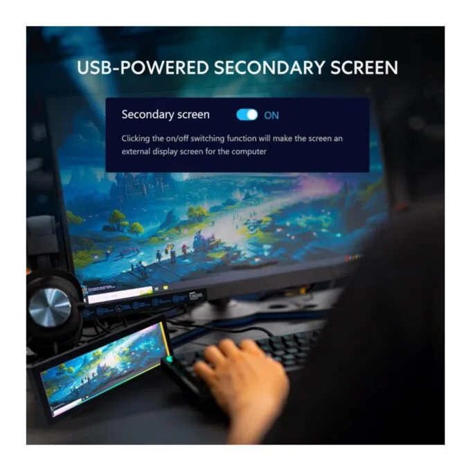 Lian Li 8.8" Universal Screen White - For Any PC - ARGB Frame - Display Panel - LCD Mini Monitor — image 2