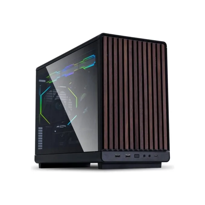 Lian Li DAN A3-mATX Wood - Micro-ATX Tower w/ Glass & Wood — image 1