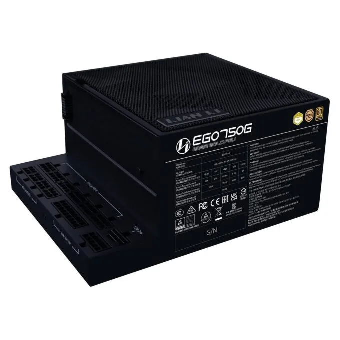 Lian Li Edge Gold EG0750G 750W 80+ Gold Fully Modular ATX PSU - Black — image 2