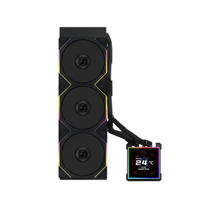 Lian Li Hydroshift II LCD-S - 360TL - Black - RGB AIO CPU Cooler - 3.4' Screen - 1851 1700, AM5 AM4 — image 2
