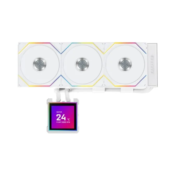 Lian Li Hydroshift II LCD-S - 360TL - White RGB AIO CPU Cooler - 3.4' Screen - AM5 AM4 — image 1