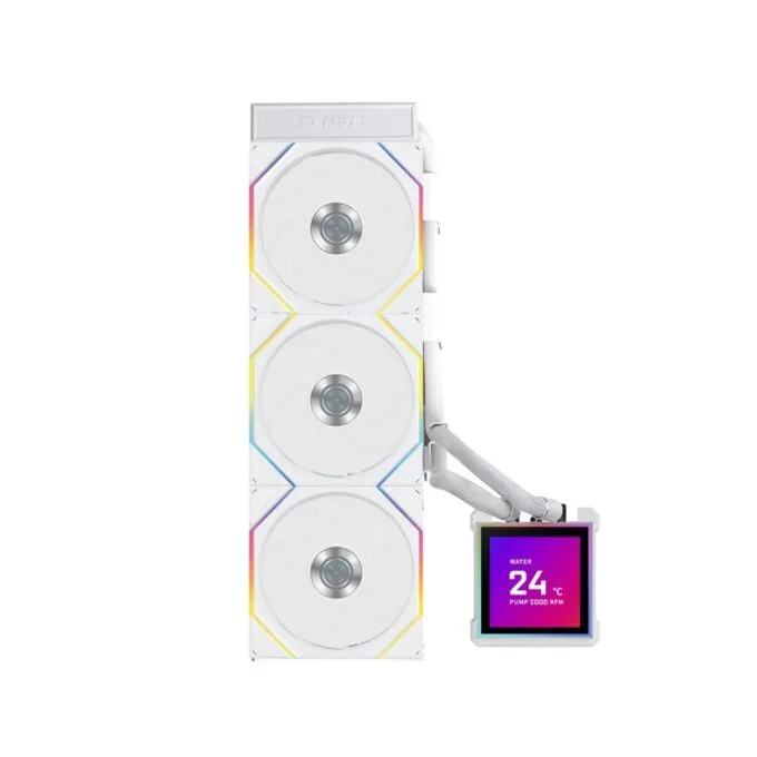 Lian Li Hydroshift II LCD-S - 360TL - White RGB AIO CPU Cooler - 3.4' Screen - AM5 AM4 — image 2