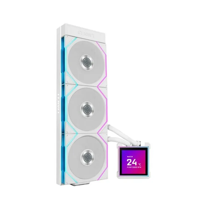 Lian Li Hydroshift II LCD-S - 360TL - White RGB AIO CPU Cooler - 3.4' Screen - AM5 AM4 — image 3