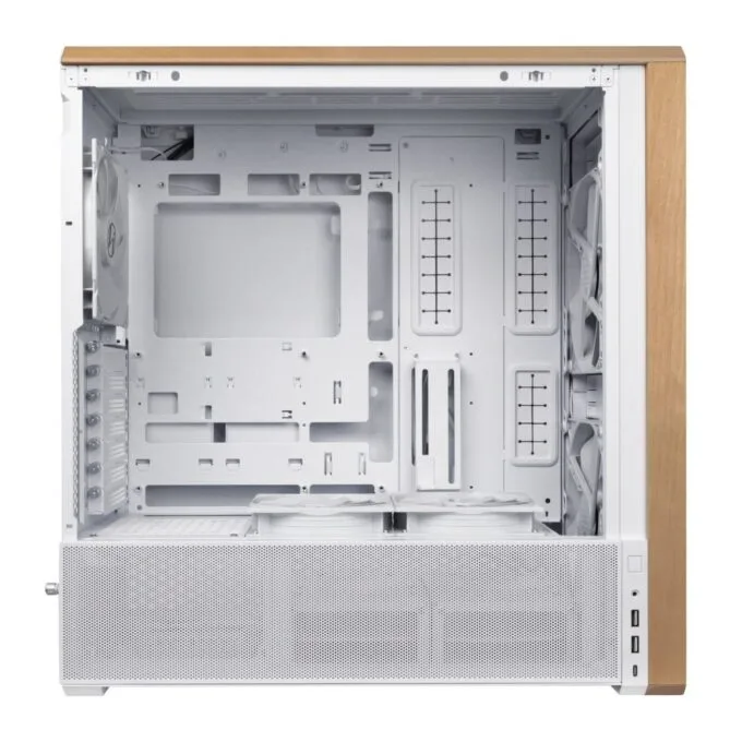 Lian Li LANCOOL 217 White - Mid-Tower ATX PC Case, 5 PWM Fans, Wood Accent — image 3