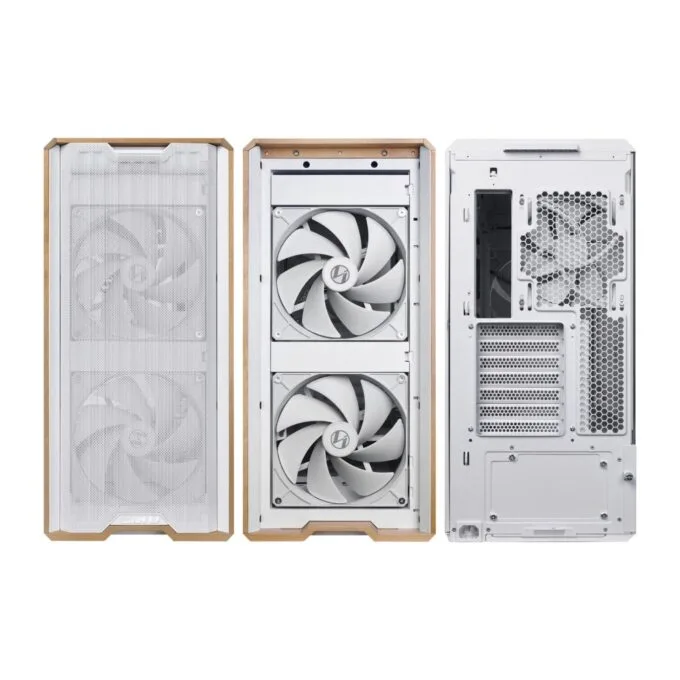 Lian Li LANCOOL 217 White - Mid-Tower ATX PC Case, 5 PWM Fans, Wood Accent — image 4