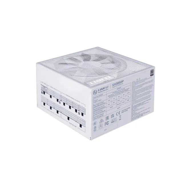 Lian Li Power Supply - SX 850P - White, PLATINUM 850W, ATX 3.1, 12V-2x6, Japanese Capacitor, 10 Years Warranty — image 2