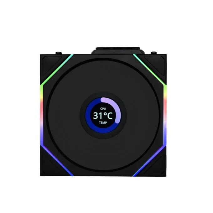 Lian Li UNI FAN TL-LCD Wireless Reverse 120 Case Fan - Black 3-Pack + Controller — image 3