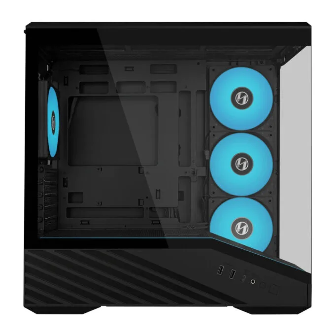Lian Li Vector V100 Mini Black - 4 x 120mm ARGB - Mini Micro ATX - LED RGB Strip - Tempered Glass — image 3