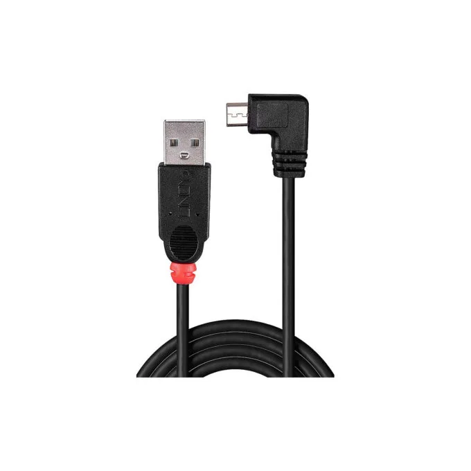 LINDY USB 2.0 Kabel Typ A Micro-B 90° gewinkelt M M 2m — image 2