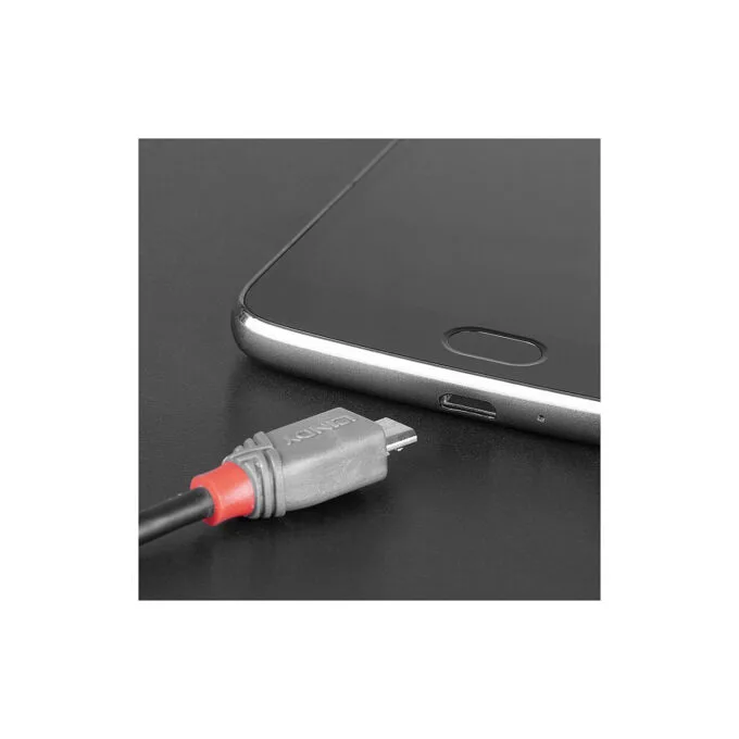 LINDY USB 2.0 Kabel Typ C Micro-B Anthra Line M M 0.5m — image 4