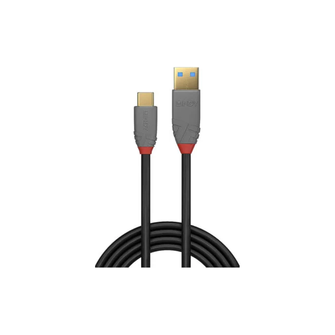 LINDY USB 3.1 Kabel Typ A C 5A PD Anthra Line M M 1m — image 2
