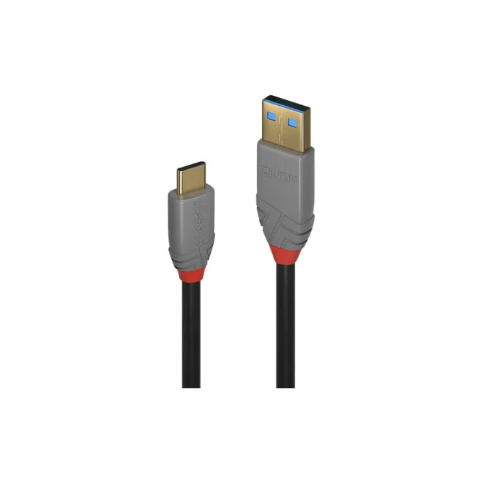 LINDY USB 3.2 Typ A an C Kabel. 5A PD. Anthra Line 3m — image 1