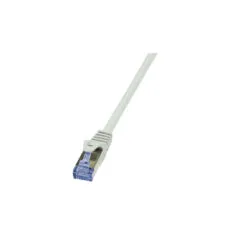 LogiLink Cat6A Patch Cable CQ3012S - 0.25m Grey, S/FTP Shielded RJ45, AWG26, LSZH, 10Gbps