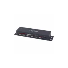 LogiLink CR0035 6-Port USB 2.0 Metal Hub w/ Card Reader