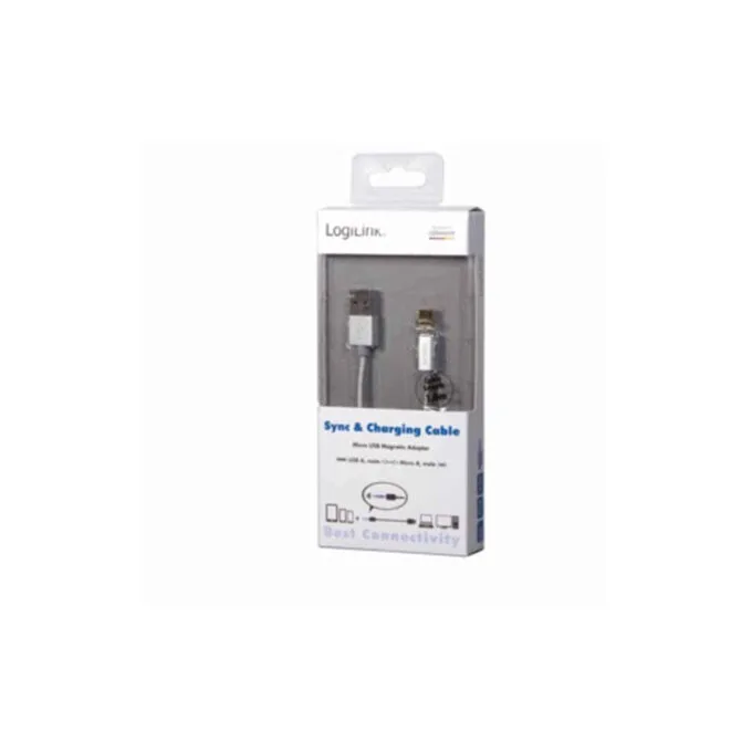LogiLink CU0117 1m Micro-USB Magnetic Adapter Cable - Silver — image 4