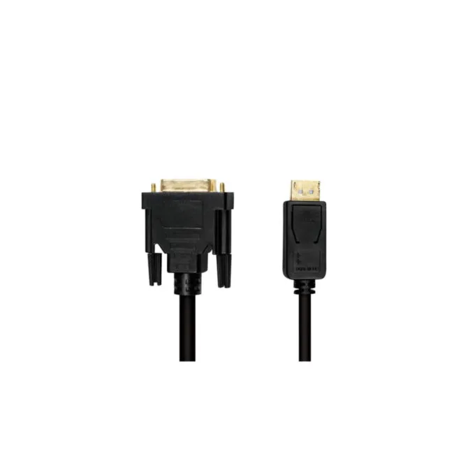 LogiLink DisplayPort to DVI Cable - 2 m - Black, Gold-Plated Male-to-Male Connectors — image 2