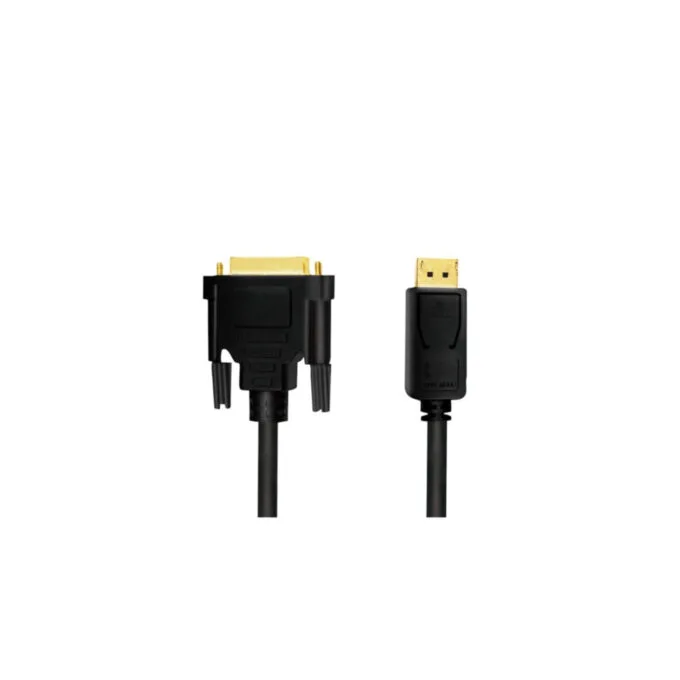 LogiLink DisplayPort to DVI Cable - 2 m - Black, Gold-Plated Male-to-Male Connectors — image 5
