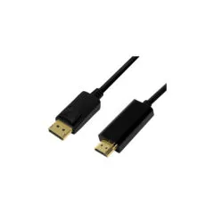 LogiLink DisplayPort to HDMI Cable - CV0128 - DP 1.2 to HDMI 1.4, 3 m, Black