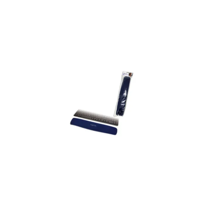 LogiLink Gel Keyboard Palm Rest - ID0045 - Ergonomic Blue Gel Wrist Support — image 2