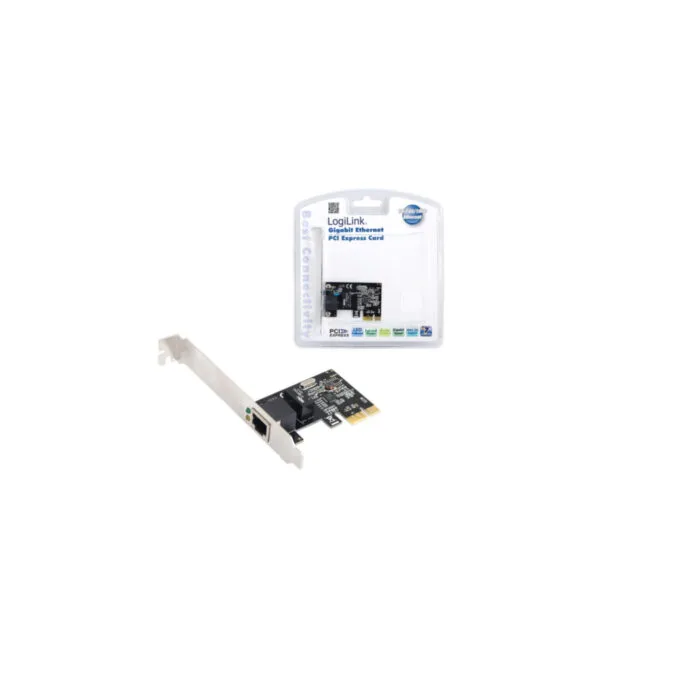 LogiLink Gigabit PCI Express Network Card - PC0029A - 1 Gbps, 1x RJ45, Wake-on-LAN — image 1