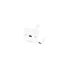 LogiLink HDMI Wall Socket Coupler - AH0014 - White, Female-to-Female, 1-Port
