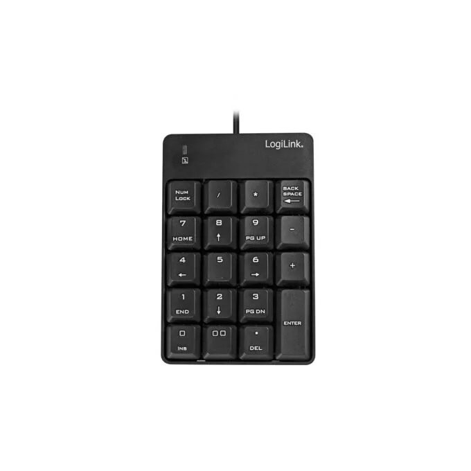 LogiLink ID0184 USB Numeric Keypad 19 Keys - Black — image 1