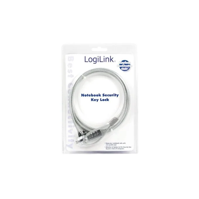 LogiLink Notebook Security Lock with Combination Lock - 1.5 m Cable — image 2