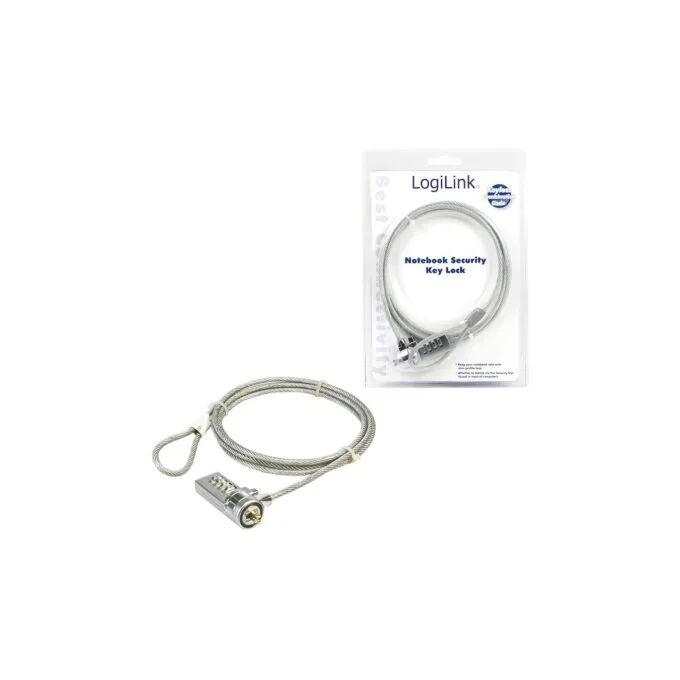 LogiLink Notebook Security Lock with Combination Lock - 1.5 m Cable — image 1