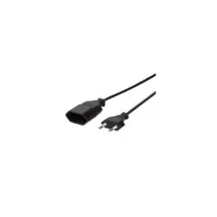 LogiLink Power Extension Cable - CP123 - Euro CEE7/16 to CEE7/16, 2m, Black