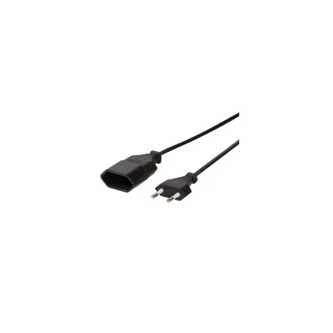 LogiLink Power Extension Cable - CP123 - Euro CEE7/16 to CEE7/16, 2m, Black — image 1