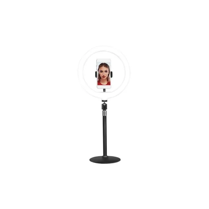 Logilink Smartphone Ring Light Tripod with Remote - Diameter 25 cm - USB-Powered — image 2