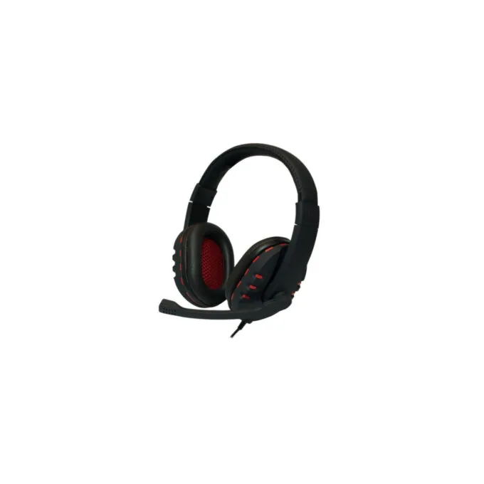 LogiLink Stereo Headset HS0033 - USB Wired Over-Ear Headset, Boom Microphone, Black/Red — image 4
