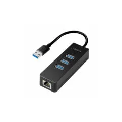 LogiLink UA0173A USB 3.0 Gigabit Ethernet Adapter & 3-Port Hub