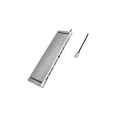 LogiLink UA0373 USB-C 11-in-1 Docking Station 100W PD - Silver