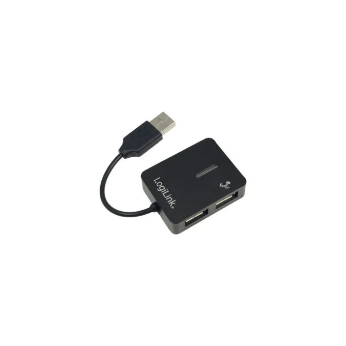 LogiLink USB 2.0 Hub - UA0139 - 4x USB-A Ports, 480 Mbps, Black — image 1